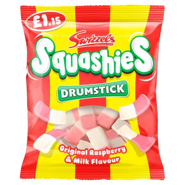 Swizzels Squashies Drumstick Original Raspberry & Milk Flavour 120g PMP