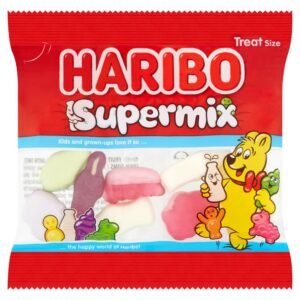 HARIBO Supermix Minis Fruit & Milk Flavoured Jelly & Foam Sweets Fun Size Bag 16g