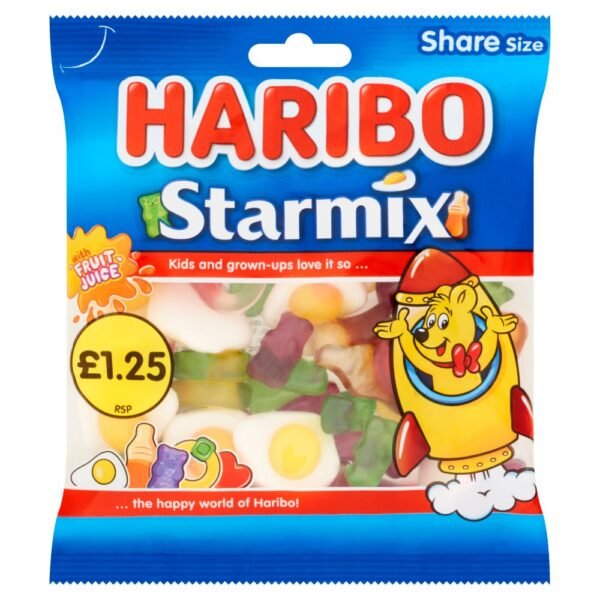HARIBO Starmix Fruit & Cola Flavour Jelly & Foam Sweets Sharing Bag 140g