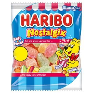 HARIBO Nostalgix Sugar Coated Fruit & Cola Flavour Jelly Sweets 140g