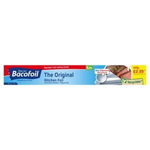 Bacofoil The Original Kitchen Foil 5m x 30cm £2.39 with Easy-Cut System