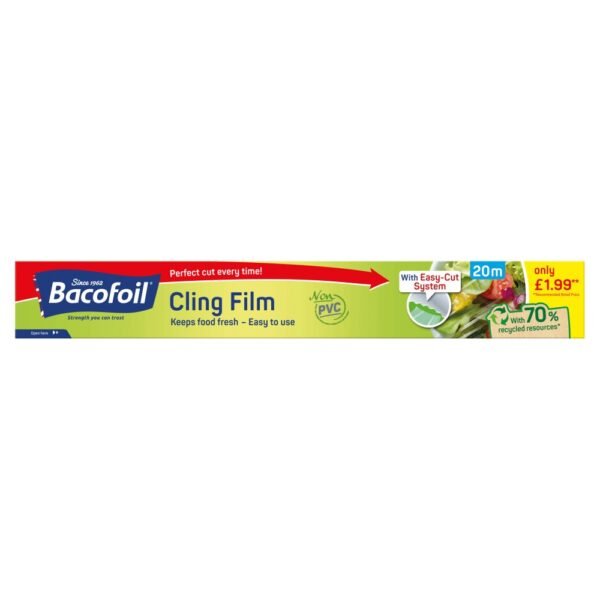 Bacofoil® Non-PVC Cling Film with Easy-Cut System 32.5cm x 20m £1.99 PMP