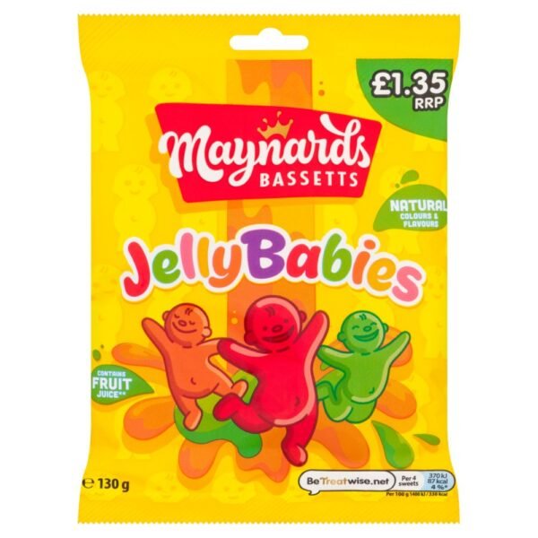 Maynards Bassetts Jelly Babies Sweets Bag £1.35 PMP 130g
