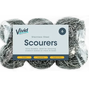 Stainless Steel Scourers - 6 Pack