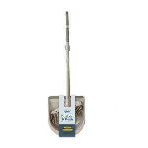 Dustpan and Brush with Foldable Dustpan