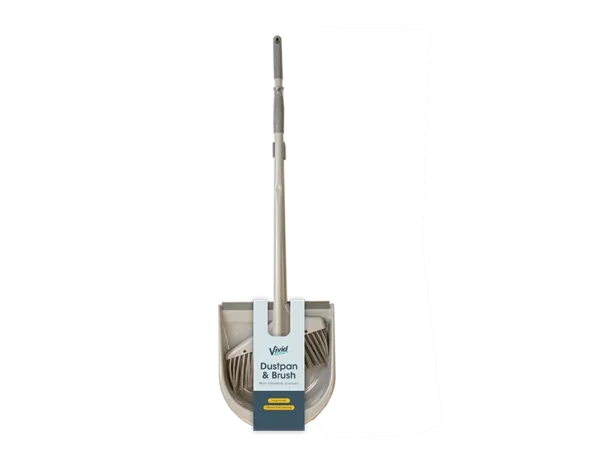 Dustpan and Brush with Foldable Dustpan